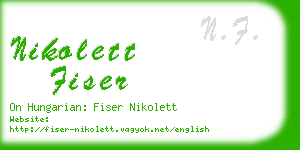 nikolett fiser business card